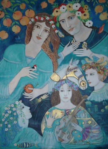 Painting titled "La magia" by Maika, Original Artwork, Acrylic