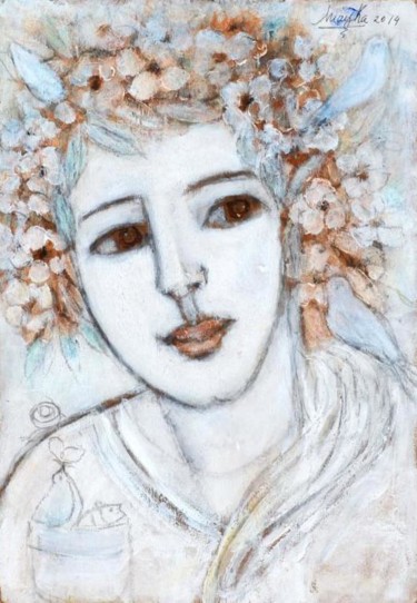 Painting titled "Maria Teresa" by Maika, Original Artwork, Acrylic