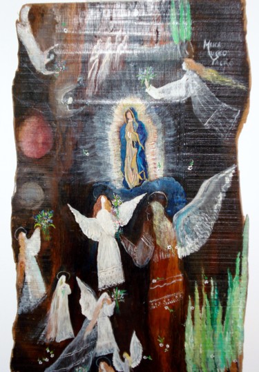 Painting titled "Virgen de Guadalupe" by Maika, Original Artwork