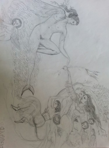 Drawing titled "Cambio en el Vatica…" by Maika, Original Artwork, Pencil