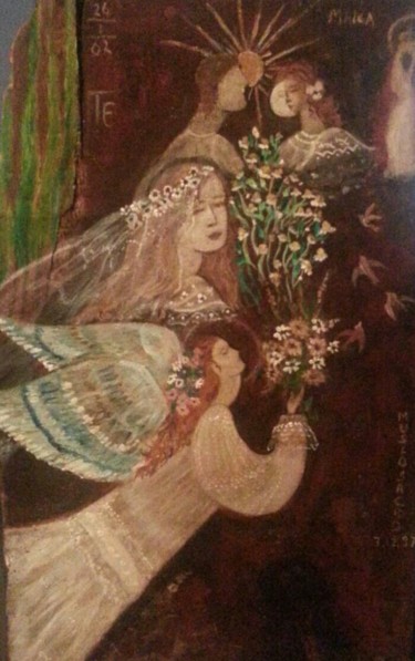 Painting titled "Reconciliacion" by Maika, Original Artwork, Acrylic