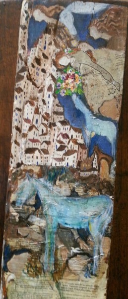 Painting titled "Flotaban en las agu…" by Maika, Original Artwork, Acrylic