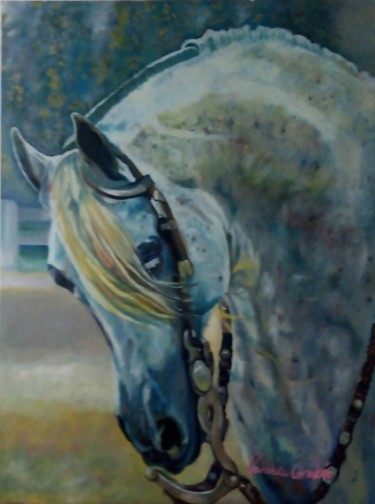 Pintura intitulada "Cavalo" por Vanesca Conká, Obras de arte originais, Óleo