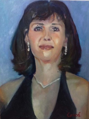 Pintura intitulada "Retrato Adriana Spa…" por Vanesca Conká, Obras de arte originais, Óleo