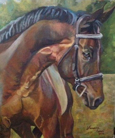 Pintura intitulada "Cavalo" por Vanesca Conká, Obras de arte originais, Acrílico