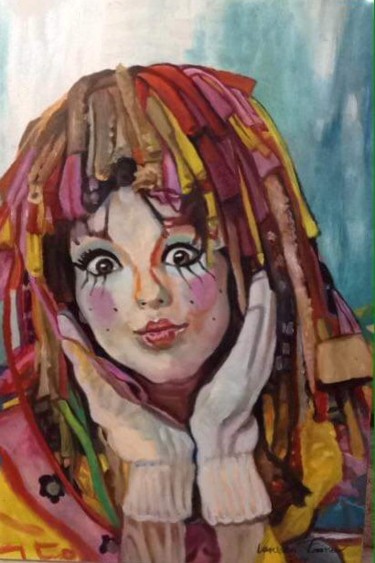 Pintura intitulada "Retrato Emília" por Vanesca Conká, Obras de arte originais, Óleo