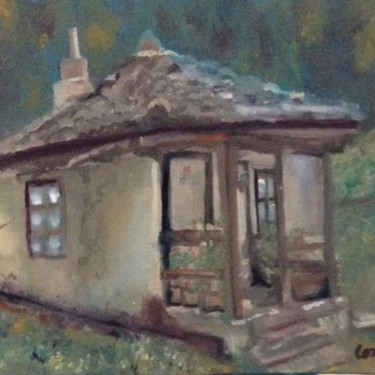 Painting titled "Casa de campo" by Vanesca Conká, Original Artwork, Oil