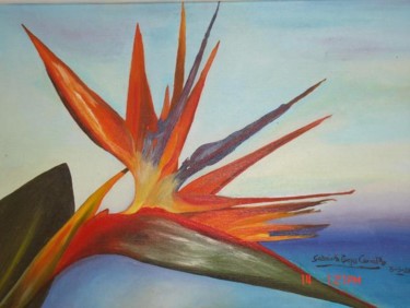 Pintura titulada "Flor el Pajarito" por Gabriela Borges Carvalho, Obra de arte original