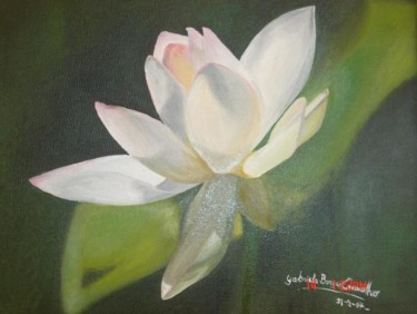 Pintura titulada "Flor de loto" por Gabriela Borges Carvalho, Obra de arte original