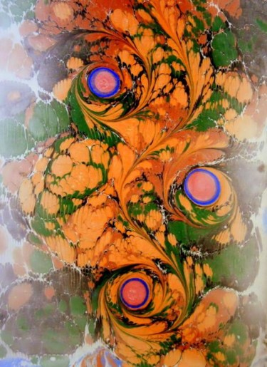 "ebru 4  THE ART OF…" başlıklı Tablo Murat Sahingoz tarafından, Orijinal sanat, Petrol
