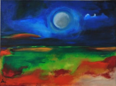 Painting titled "NOCHE" by Lou, Original Artwork