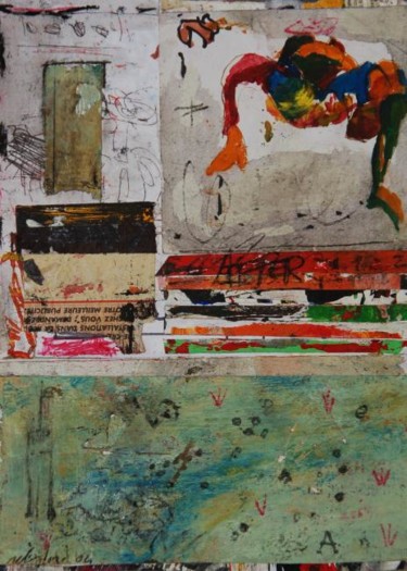 Peinture intitulée "Collage / 2012" par Jose Dubois, Œuvre d'art originale
