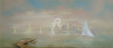 Картина под названием "Яхтинг" - Vladimir Vorontsov, Подлинное произведение искусства, Масло
