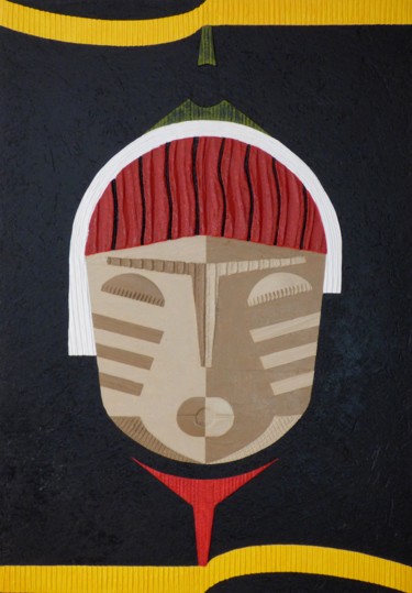 Malerei mit dem Titel "Mascara" von Juanma Luna (Arteluny), Original-Kunstwerk, Acryl