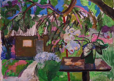 Malerei mit dem Titel "Summertime" von Artem Andreichuk, Original-Kunstwerk, Acryl