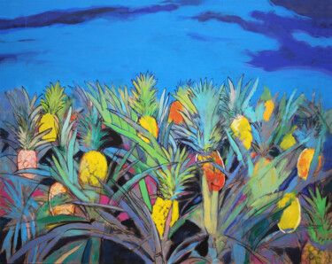 Pittura intitolato "pineapples" da Artem Andreichuk, Opera d'arte originale, Acrilico