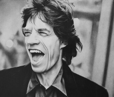 Dibujo titulada "Mick Jagger" por Artiom Iavorskii, Obra de arte original, Lápiz