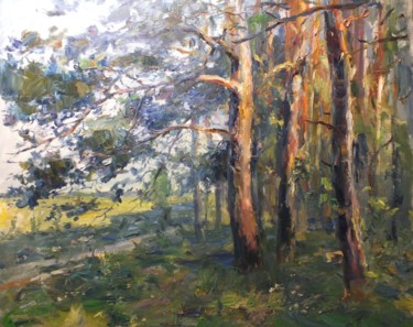 Malerei mit dem Titel "Forest" von Artem Brazhnik, Original-Kunstwerk, Öl