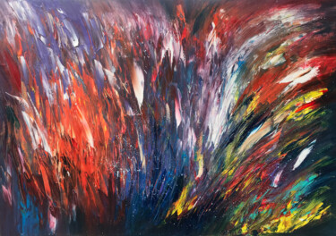 Painting titled ""Light movement"" by Artem Grunyka, Original Artwork, Oil