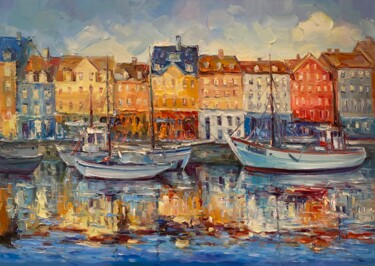 Картина под названием "Copenhagen" - Artem Grunyka, Подлинное произведение искусства, Масло