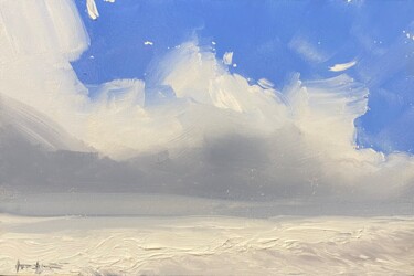Malerei mit dem Titel "Ocean" von Artem Grunyka, Original-Kunstwerk, Öl