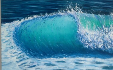 Painting titled "Surf" by Artem Kolesnikov, Original Artwork, Oil