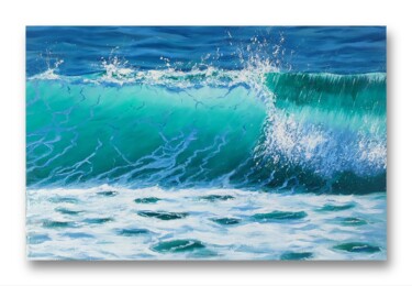 Peinture intitulée "coastal waters" par Artem Kolesnikov, Œuvre d'art originale, Huile