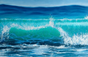 Painting titled "Surf-3" by Artem Kolesnikov, Original Artwork, Oil