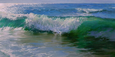 Картина под названием "Wave 01" - Artem Kolesnikov, Подлинное произведение искусства, Масло