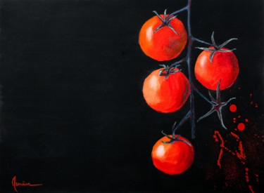 Malerei mit dem Titel "Tomatoes" von Artem Pavlyukov, Original-Kunstwerk, Aquarell