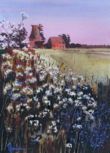 Malerei mit dem Titel "Old Holland" von Artem Pavlyukov, Original-Kunstwerk, Aquarell