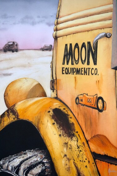 Painting titled "T.R.O.G. Moon" by Artem Pavlyukov, Original Artwork, Watercolor