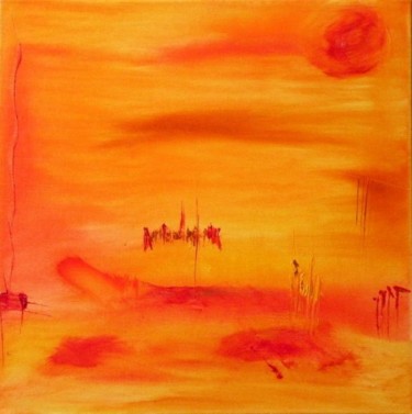 Peinture intitulée "CANICULE...." par Sophie Carbain, Œuvre d'art originale