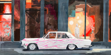 Painting titled "Ukr Low Rider" by Artem Danevych, Original Artwork, Oil