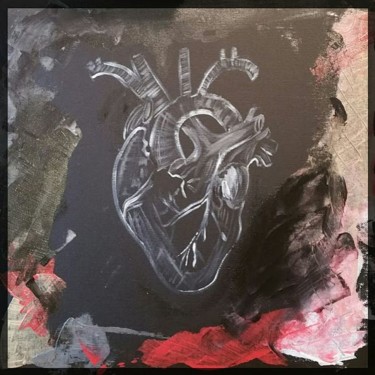 Painting titled "coeur-anatomique.jpg" by Art Misia, Original Artwork, Acrylic