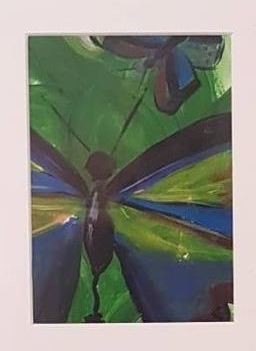 Painting titled "petit-papillon-enca…" by Art Misia, Original Artwork, Acrylic