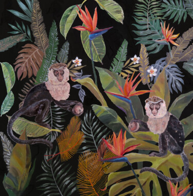 Malarstwo zatytułowany „Jungle N°2 - Fern -…” autorstwa Artemisia, Oryginalna praca, Olej