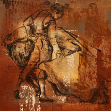 Painting titled "Bullfighter's Honor…" by Artem Usá, Original Artwork, Acrylic