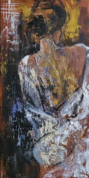 Painting titled "Serie: Nudes. Morni…" by Artem Usá, Original Artwork, Acrylic Mounted on Wood Stretcher frame