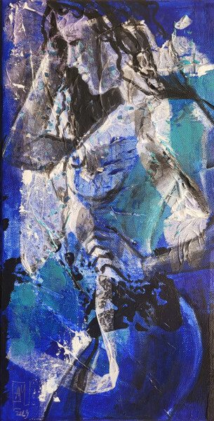 Painting titled "Serie Nude. Spring.…" by Artem Usá, Original Artwork, Acrylic Mounted on Wood Stretcher frame