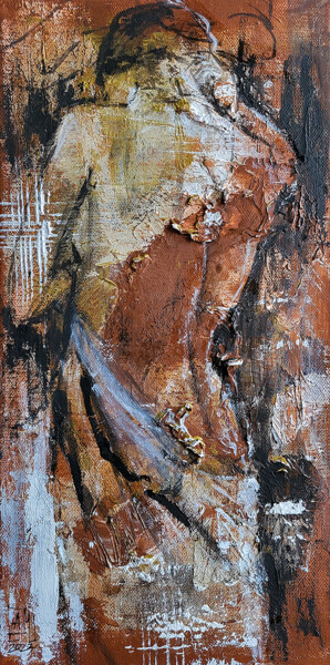Painting titled "Serie: Nudes. Woman…" by Artem Usá, Original Artwork, Acrylic Mounted on Wood Stretcher frame
