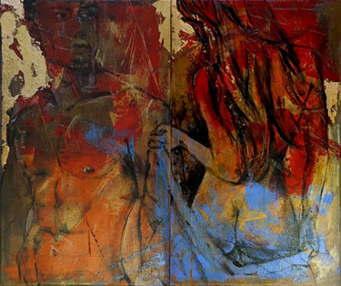 Pintura titulada "Nudity N053-N054" por Artem Usá, Obra de arte original, Acrílico