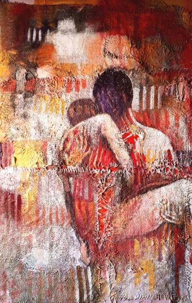 Peinture intitulée "Amore paterno" par Luigi Torre, Œuvre d'art originale, Acrylique