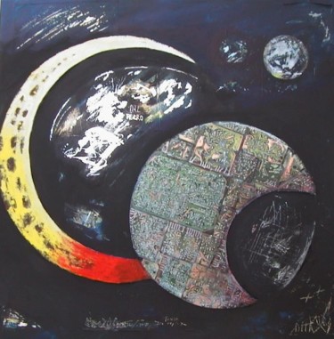 Pittura intitolato "Al tramonto del tem…" da Luigi Torre, Opera d'arte originale