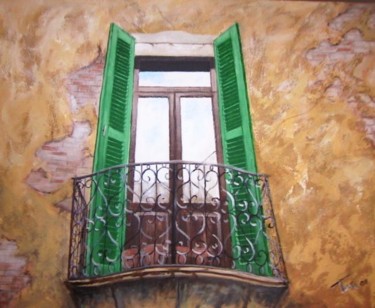 Pittura intitolato "Balcone 2" da Luigi Torre, Opera d'arte originale