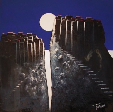 Pintura intitulada "Paesaggio fantastico" por Luigi Torre, Obras de arte originais, Óleo