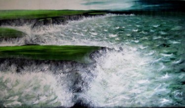 Pittura intitolato "mare del nord" da Luigi Torre, Opera d'arte originale, Olio