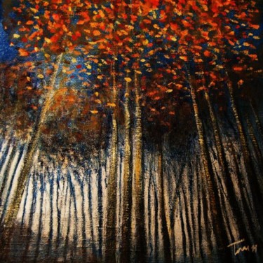 Painting titled "Luce tra gli alberi" by Luigi Torre, Original Artwork