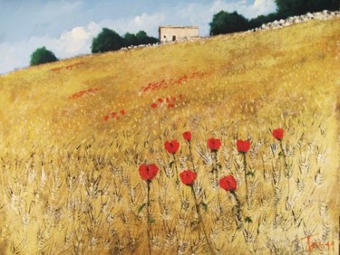 Painting titled "Campo" by Luigi Torre, Original Artwork