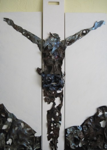 Peinture intitulée "Crocifissione" par Luigi Torre, Œuvre d'art originale, Huile
